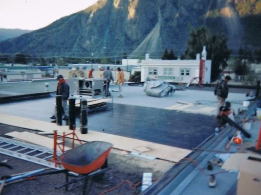 All Purpose Roofing Commercial TorchOn Roof underway