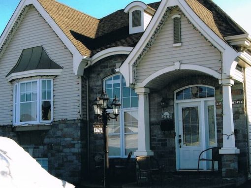 All Purpose Roofing Residential brown arch shingles on dormers